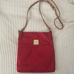 Dooney & Bourke Red and Tan Crossbody Bag